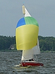 Spinnaker auf einer Gruben Sprint